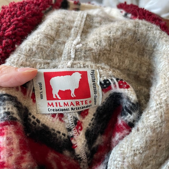 Vintage Milmarte wool woven hooded poncho / approx Xs/S - Picture 10 of 10